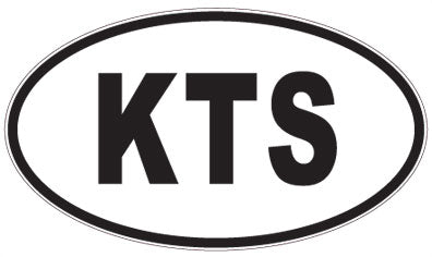 KTS - 3 Letter Initials Oval Magnet