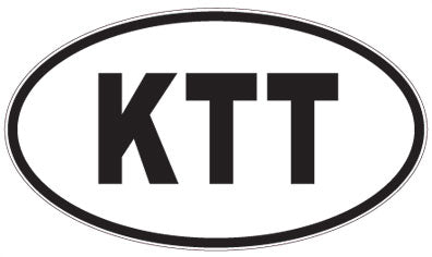 KTT - 3 Letter Initials Oval Magnet