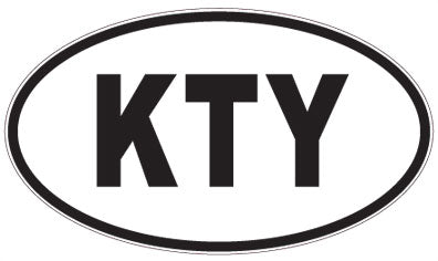 KTY - 3 Letter Initials Oval Sticker