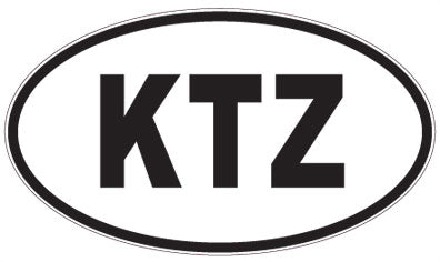 KTZ - 3 Letter Initials Oval Magnet