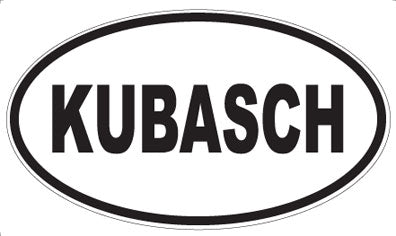 KUBASCH - Oval Sticker