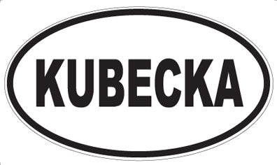 KUBECKA - Oval Sticker