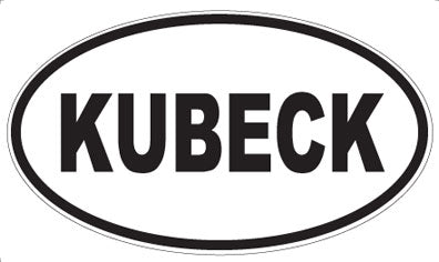 KUBECK - Oval Magnet