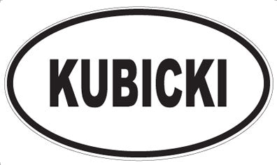 KUBICKI - Oval Magnet