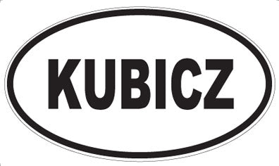 KUBICZ - Oval Sticker