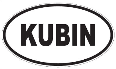 KUBIN - Oval Sticker