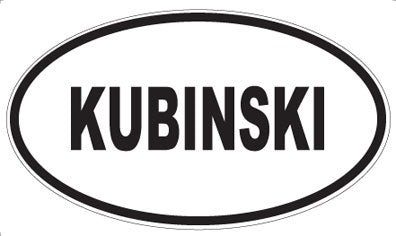 KUBINSKI - Oval Sticker