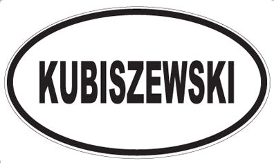 KUBISZEWSKI - Oval Magnet