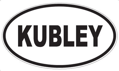 KUBLEY - Oval Sticker