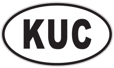 KUC - 3 Letter Initials Oval Sticker