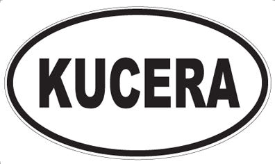 KUCERA - Oval Sticker
