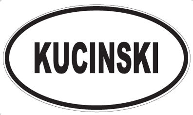 KUCINSKI - Oval Magnet