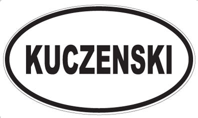 KUCZENSKI - Oval Sticker