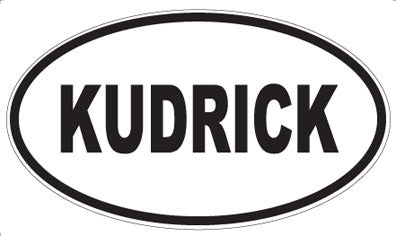 KUDRICK - Oval Sticker