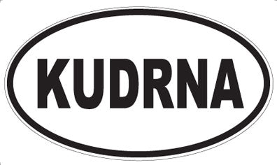 KUDRNA - Oval Sticker