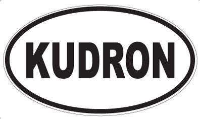 KUDRON - Oval Sticker