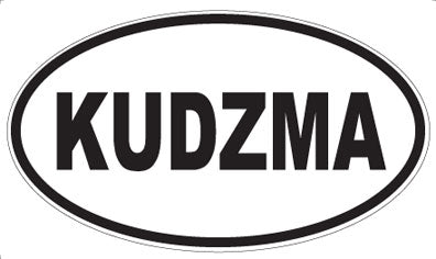 KUDZMA - Oval Sticker
