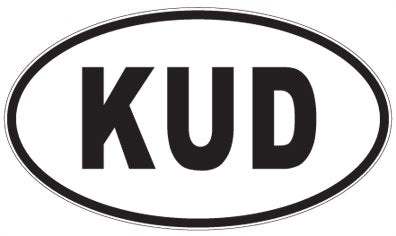 KUD - 3 Letter Initials Oval Magnet
