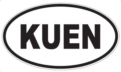 KUEN - Oval Sticker