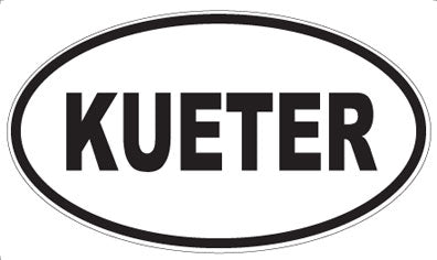 KUETER - Oval Sticker
