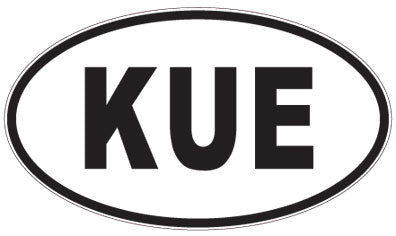 KUE - 3 Letter Initials Oval Magnet