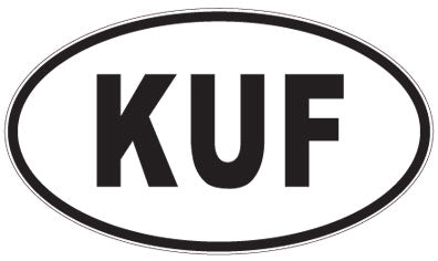 KUF - 3 Letter Initials Oval Magnet