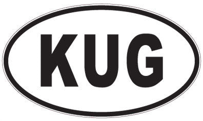 KUG - 3 Letter Initials Oval Magnet