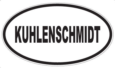 KUHLENSCHMIDT - Oval Sticker