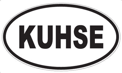 KUHSE - Oval Sticker