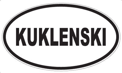 KUKLENSKI - Oval Sticker