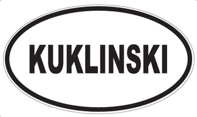 KUKLINSKI - Oval Sticker