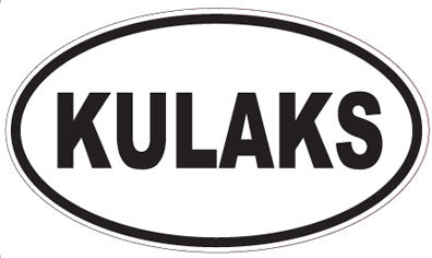 KULAKS - Oval Sticker