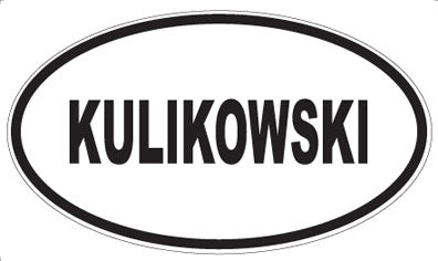 KULIKOWSKI - Oval Sticker