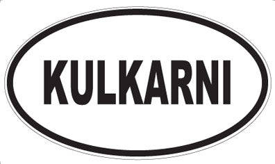 KULKARNI - Oval Sticker