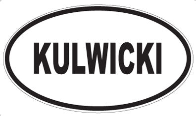 KULWICKI - Oval Magnet