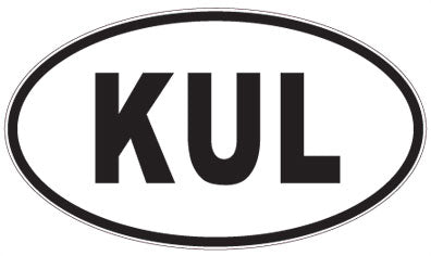 KUL - 3 Letter Initials Oval Magnet