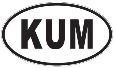 KUM - 3 Letter Initials Oval Sticker