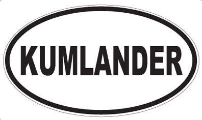 KUMLANDER - Oval Sticker