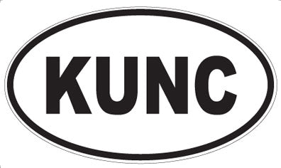 KUNC - Oval Sticker