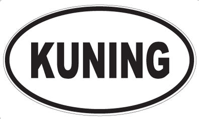 KUNING - Oval Sticker