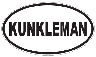 KUNKLEMAN - Oval Sticker