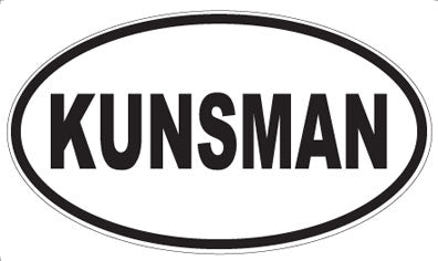 KUNSMAN - Oval Magnet