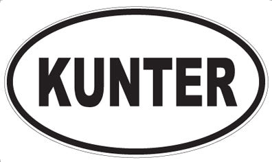 KUNTER - Oval Sticker
