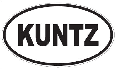 KUNTZ - Oval Magnet