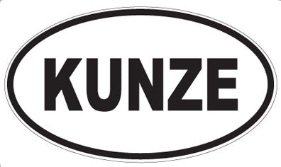 KUNZE - Oval Sticker