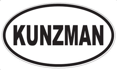 KUNZMAN - Oval Magnet