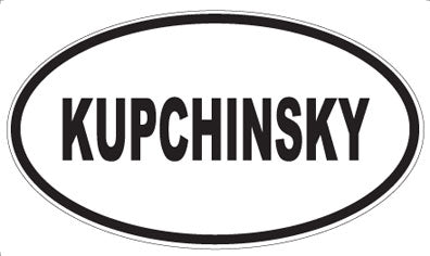 KUPCHINSKY - Oval Magnet