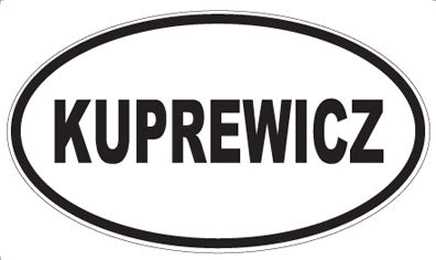 KUPREWICZ - Oval Sticker
