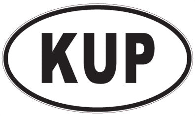 KUP - 3 Letter Initials Oval Magnet