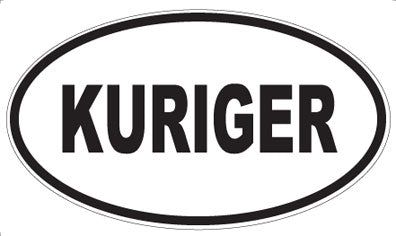 KURIGER - Oval Magnet